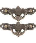 Vintage Cabinet Handles 4.33 Inch Antique Brass Drawer Pulls Decorative Dresser Hardware For Cabinets, Wardrobes, and Cupboards