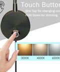 Close-up of Bedside Wall Mounted Reading Light With Touch Dimmable 3W LED and three color temperatures 3000K 4000K 6000K