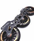 Six Pack 110mm Outdoor Inline Skate Wheels With ABEC11 Bearings 88A Urethane High Rebound frame view