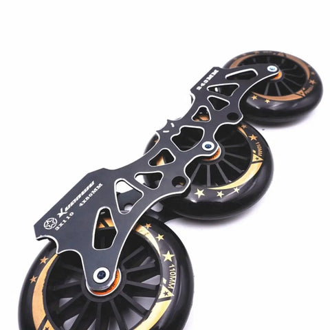 Six Pack 110mm Outdoor Inline Skate Wheels With ABEC11 Bearings 88A Urethane High Rebound frame view