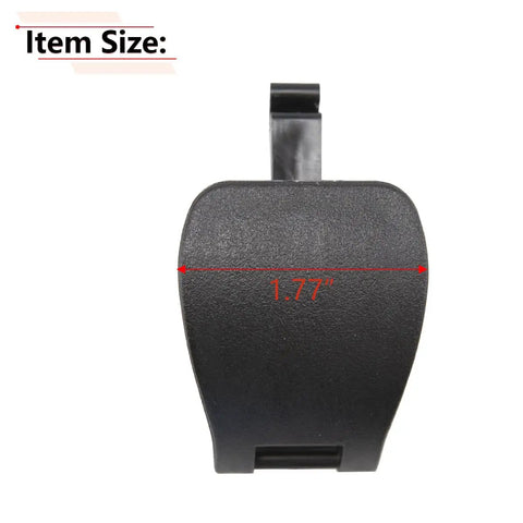 Extended Cab Rear Vent Window Latch For Chevy Silverado 1500 2500 HD 3500 And GMC Sierra, black latch, front view, showing 1.77-inch width