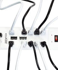 10 Outlet Surge Protector Power Strip With 3500 Joules Of Protection 25 Foot Heavy Duty Extension Cord ETL Listed 15 Amp Dual USB Ports