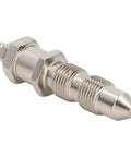 Stainless Steel Excavator Grease Fitting Valve 07959-20001 shown in side view, highlighting its standard size and threaded design.