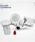 Washer Drain Pump Assembly For Whirlpool Replacement Kit 280187 With OEM Style Parts, DIY repair, visible components and filter