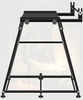 Black Propane Forge Stand For Single Burner Blacksmith Kits, Heavy Duty Steel Construction, Heat Resistant Home Forge Tool Stand