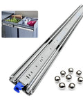 Heavy Duty Drawer Slides 72 Inch Or 80 Inch Full Extension Ball Bearing Rails Rust Proof Wear Resistant