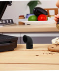 Black silicone steam release hose on kitchen counter near pressure cooker, 2 Pack Silicone Steam Release Hoses For Pressure Cooker And Air Fryer, High Temperature Resistant Gasket Tubes, Quick Install No Fuss Setup, Safety Valve Replacement, Keeps Pressure Steady For Juicy Even Cooking Results.