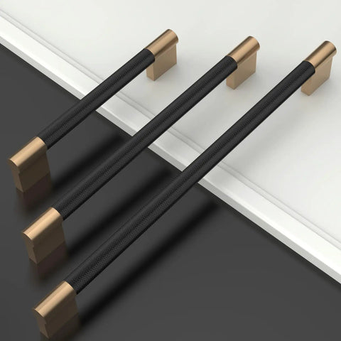 Fire 10 Pack 5 Inch Knurled Cabinet Pulls In Matte Black And Champagne Bronze Solid Metal Drawer Handles For Modern Kitchen Cupboard Hardware That Slaps And Feels Premium