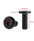 Black Zinc Flat Head Hex Socket Machine Screws M6x12mm showing hex socket design and dimensions for furniture assembly.