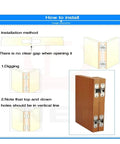 Installation guide for Slick Concealed Cabinet Hinges 12X43MM Silent Close Hidden Door Hardware with diagrams.