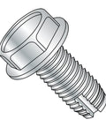 Top Shelf Heavy Duty Steel Thread Cutting Screws Featuring Hex Washer Heads And Durable Zinc Finish Built Tough To Handle Rusty Jobs Fast With Strong Type One Points In A Pack Of Fifty For Field Replacement Work - Close up view of hex washer head screw.
