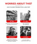 Image displaying operational challenges in warehouse logistics with emphasis on tiredness, security issues, and costs for labor.