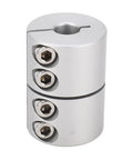 6mm To 16mm Rigid Shaft Coupling For Stepper Motors And 3D Printers, PA66 Rubber Damping Connector With Stainless Steel Housing