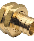 Beefy Brass Garden Hose Adapter Swivel Fitting Three Quarter Inch PEX Barb To Three Quarter Inch GHT Female Connector No Fuss Heavy Duty High Pressure Rust And Corrosion Resistant Patented Design For Leak Free Outdoor Watering, brass adapter