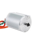 Beefy 48V 2000W Brushless Go Kart Motor with aluminum fins, 4300RPM rated, copper core, T8F 11T sprocket, for scooters and karts.