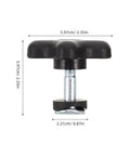 Pro Grade Star Hand Knob With Threaded Adjustment Handle Set plastic clamping knob dimensions in centimeters and inches