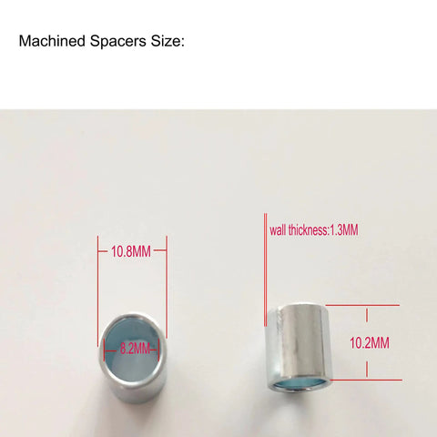 Dimensions of spacers from Blue Skateboard Truck Nuts And Axle Washers And Precision Spacers Pro Grade Hardware Kit