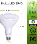 20 Pack BR40 LED Light Bulbs 1400 Lumen, 5000K Daylight, 16W Equal 120W, Instant On, Dimmable, Indoor or Outdoor Use, Energy Saving UL Listed