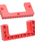 Red 16 Piece Packout Cleats And Feet Kit For Milwaukee System Heavy Duty Mountable Storage Cleats visible from different angles.