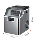 Straight Up Beast Countertop Pellet Ice Maker with touchscreen, stainless steel, 66 pounds daily, sleek design.