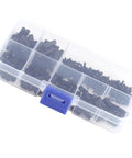 Rock Solid Nylon Standoff Spacer Kit For Circuit Boards With 250 Pieces Includes Male And Female Hex Pillars Anti Signal Interference Easy Mounting Great For Chip Thermal Channels M2 Dual Pass D Model clear storage box with black nylon PCB spacers