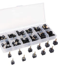 24 Pairs High Heel Tip Caps Replacement U Shape Anti Slip Cap Set In Black, Includes 6 Sizes 8mm 9mm 10mm 11mm 12mm 12.5mm
