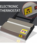 Small Desktop Metal Bender Machine Featuring No Sweat Setup And Sweet Temperature Control For Shaping Acrylic Or PVC Plastic Sheets Up To 1250 Mm, showing electronic thermostat detail.