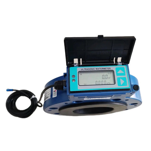 Rugged Workhorse Water Flow Meter with clamp on transducers and LCD display for precise ultrasonic flow measurement in tough settings