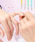 Using Nail Art Brush Kit 22 Piece Set With 2 Way Acrylic Silicone Engraving Pens Dotting Tools And Resin Nail Art Palette