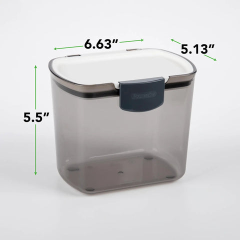1.5 Quart Coffee Storage Container With Scoop, Tinted Plastic, Airtight Seal Keeps Beans Or Grounds Fresh Longer, Large Capacity