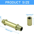 Rock Solid Gold Lamp Extension Rods 4 Pack 50mm Beefy Iron Connector Poles Rustproof Ceiling Light Hardware with size dimensions.