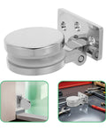 Heavy Duty Glass Door Hinges For 3-6mm Glass Thickness, Zinc Alloy Silver Finish, Seamless Opening And Smooth Operation, No-Fuss Cabinet And Shower Door Hardware For Bathroom on glass door
