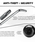 Lock Up Your Ride With This Anti Theft License Plate Screws Kit Featuring Tamper Proof Security Fasteners M6 Thread tools including screwdriver and security screws.