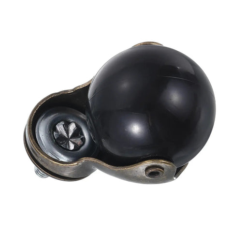 Two Inch Ball Caster Wheels With 360 Degree Swivel Rotation Heavy Duty Plastic Build, black roller and metal base, designed for carts.