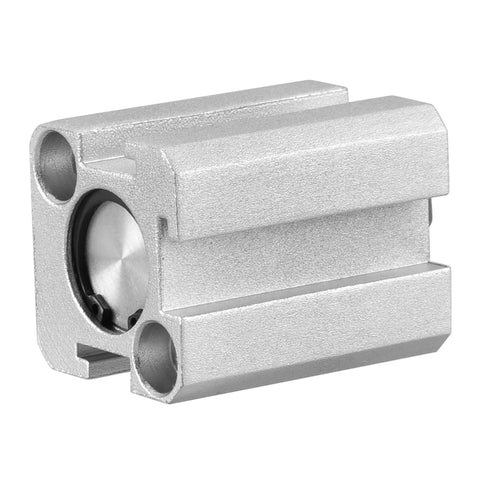 Compact Aluminum Pneumatic Air Cylinder SDA 12-15 with 12mm bore and 15mm stroke, side view, showing M5 port, double acting