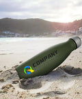 Snag Our Fly Custom 17 Oz Insulated Water Bottles With Double Wall Stainless Steel Build Plus Leak Proof Reusable Design Great For Sports Travel And Gym Workouts White Bulk 100 Pack Holds One Hundred Cups Ideal Kick Back Drinkware Vacuum Sealed at beach in green color