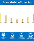 M3 Brass Flat Head Phillips Machine Screws And Hex Nuts Kit 240 Pieces With 120 Nuts For Electronics Furniture Assembly And Mechanical Projects Must Have All In One DIY Fastener Set, brass screws