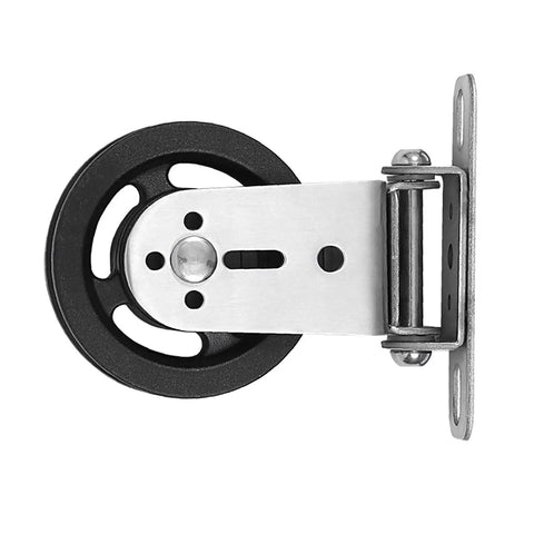 Heavy Duty Gym Pulley System With Wall Mount Single Pulley Block Silent 360 Degree Swivel Wheel Mute Bearing For Quiet Training In Home Gym Durable Steel Wheel For Cable And Rope Exercises Black