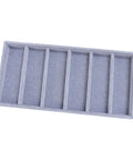 Solid Six Grid Sunglasses Storage Plate And Jewelry Display Box For Women Totally Fresh Fashion Organizer with six compartments in grey.