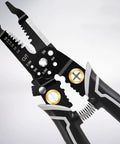 Slick Compact Wire Stripper And Crimping Pliers Featuring Tough Nonslip Grips Plus Rapid Rebound Springs, 20cm long, carbon steel, precision slicing.
