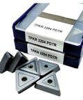 Pro Grade Carbide Turning Inserts for Hard Steel 10PCS Pack External Turning Milling Cutter Bits TPKR2204 PDTR LT30 TPKN2204 showing boxed inserts