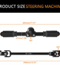 Universal 300mm Steering Wheel With 320mm Adjustable Shaft, Rack And Pinion System, Small Gear, And Pull Rod Rack dimensions