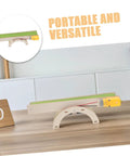 2 Pieces DIY Electric Conveyor Belt Kit For Preschoolers shown on desk, light-green conveyor with yellow motor, child-friendly STEM learning model