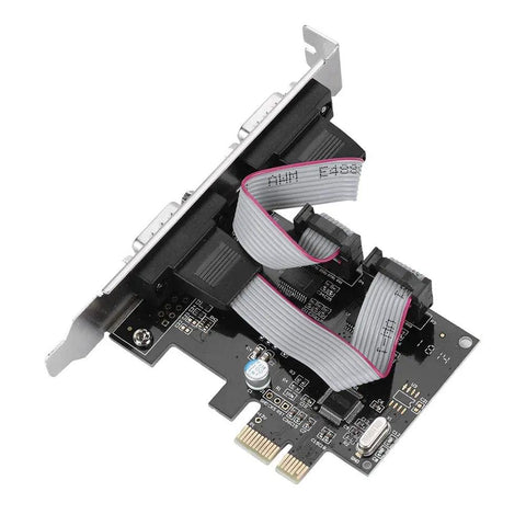 PCI Express To RS232 Serial Port Adapter Card With Two Port High Speed Data Converter For Industrial Automation And Data Acquisition Systems No Fuss Plug And Play Support