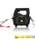 Lonsge 1000 Lb Portable Battery Winch With 40 Ft Steel Cable Compatible With De Walt Power Tools Over 20 V Capacity Features Wireless Remote Control for heavy duty lifting.