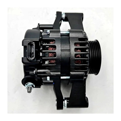 Side view of 12V 85A Marine Alternator Replacement for Mercury Verado 200 HP EFI V6 4 Stroke 3.0L showcasing plug-and-play design.
