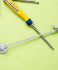 Six Pack Drop Down Cabinet Support Rods For Easy Open And Soft Close Lids Iron Heavy Duty Buffers on green background