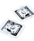 UXRTXCVYG Steel Gate Lock Hasp Latch Hardware Fitting, stainless steel design, showcasing two latches from an overhead angle.