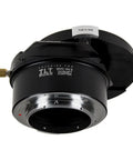 TLT ROKR Tilt Shift Lens Mount Adapter For Mamiya 645 MF Lenses To Sony E Mount Cameras With Infinity Focus, Up To 20mm Shift, 10 Degree Tilt, 360 Degree Rotation, Built For Sony Mirrorless on black metal adapter