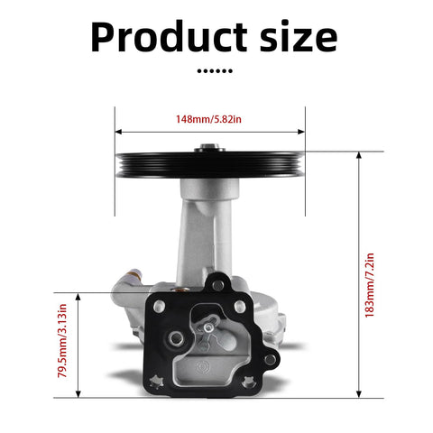 AULINK vacuum pump, front view with black pulley; aluminum housing for GM SUVs and pickups